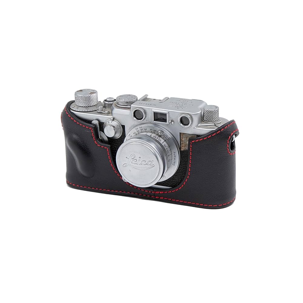 新品 本革 LEICA ライカ Ⅲf用 カメラケース ブラック Amazon.co.jp: MRZHOUCASE 本革牛革カメラハーフケース Leica
